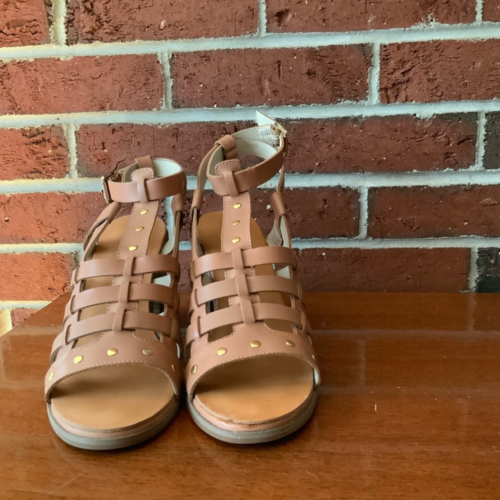 Seychelles from Anthropology nude gladiator block heel